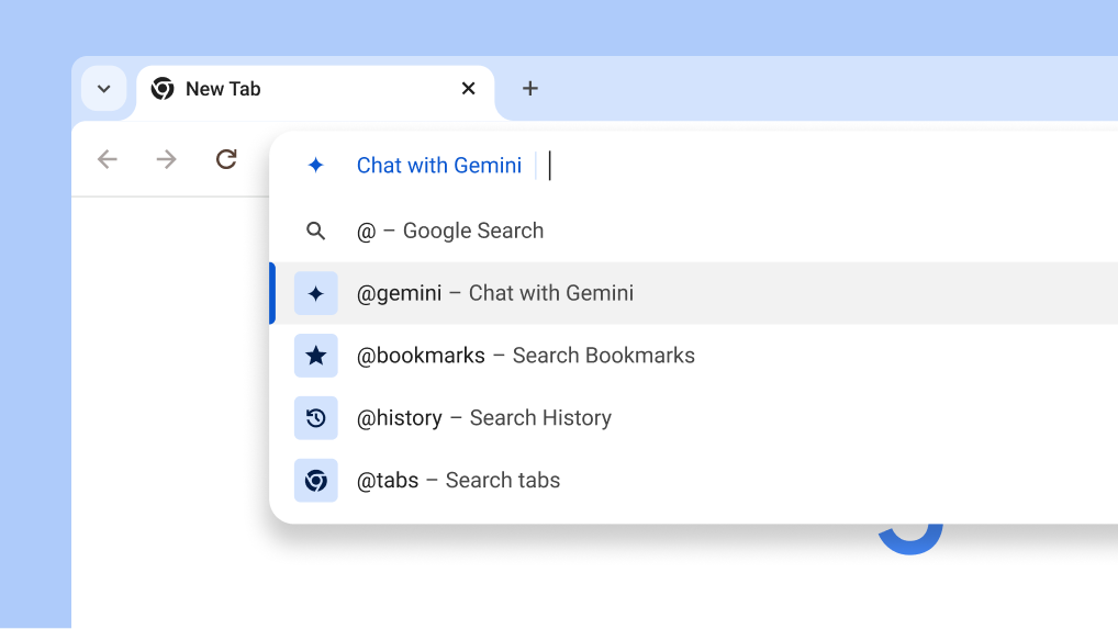 Chat with Gemini from the address bar